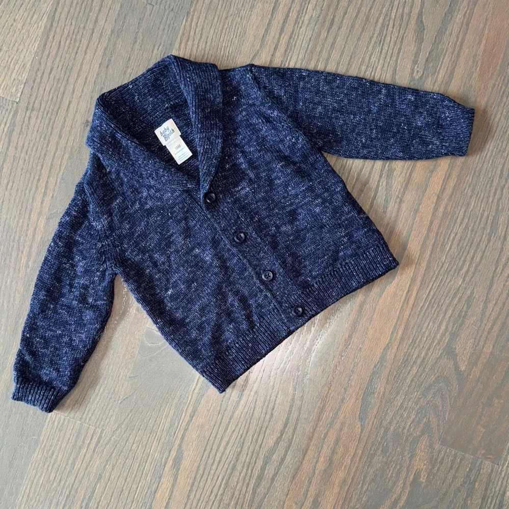 OshKosh B’gosh Navy Shawl Collar Button Cardigan | 18M